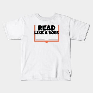 Bookworm read like a boss Kids T-Shirt